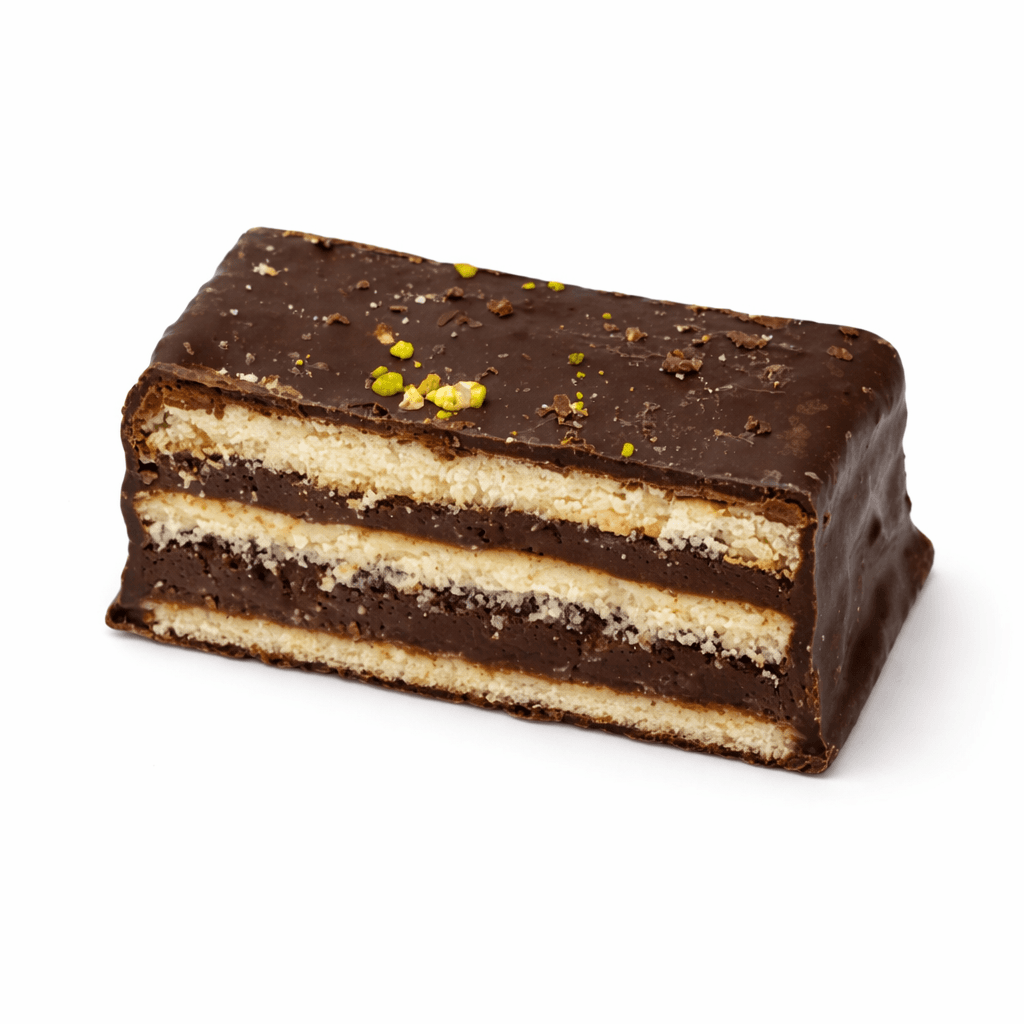 Fetta di Savoia Siciliano con strati di pan di spagna e ricotta