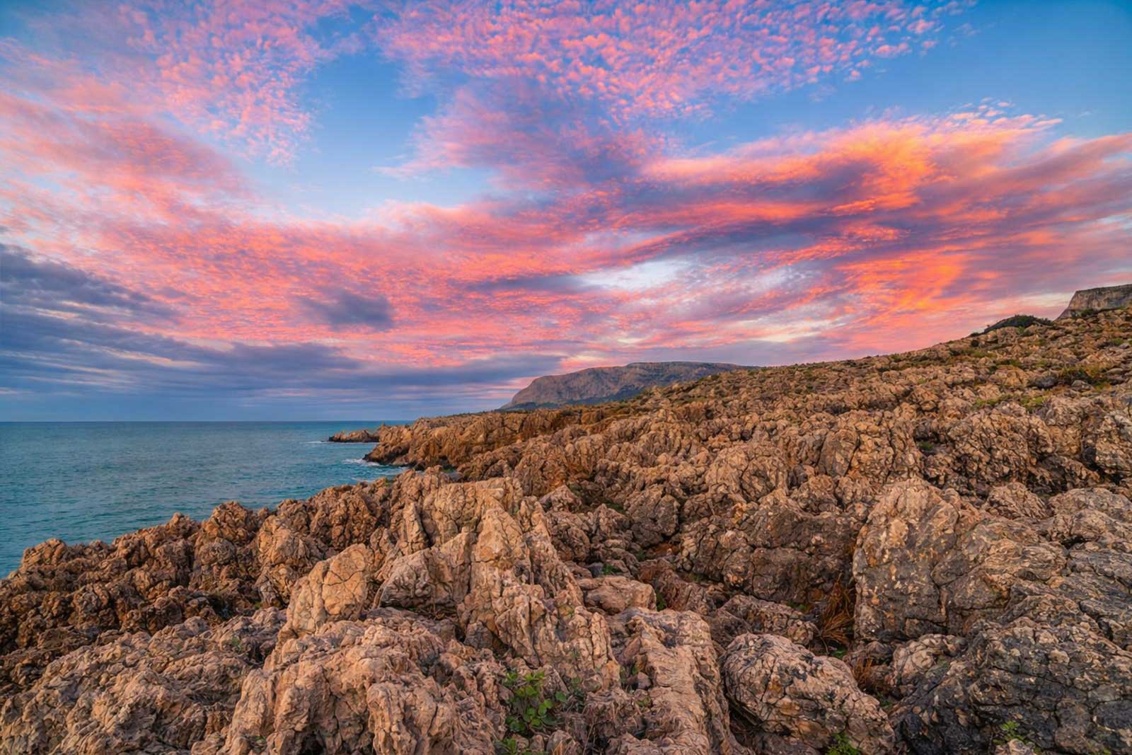Vista de la Reserva Natural de Capo Rama cerca de Palermo